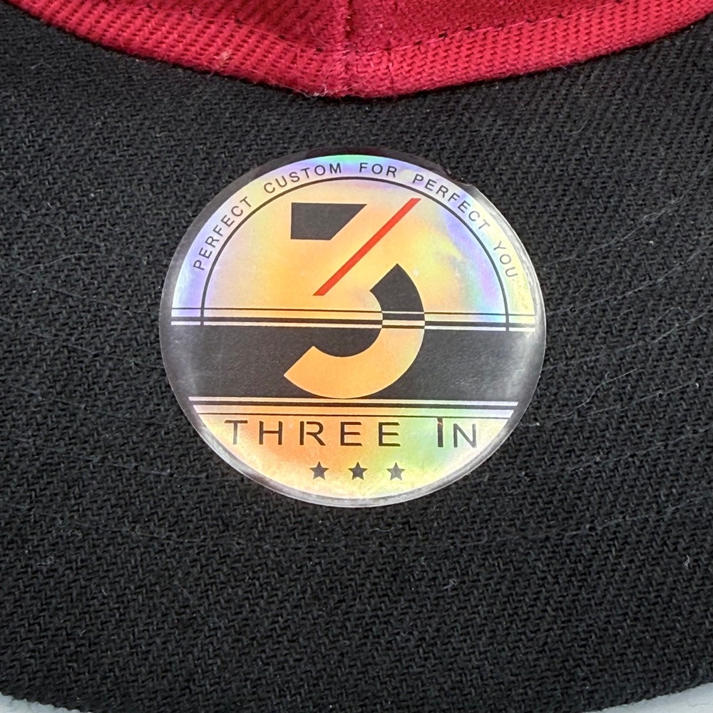 Three In Mortal Kombat Snapback Hat Red Black Flat Brim Dragon Graphic Cap - Picture 2 of 7